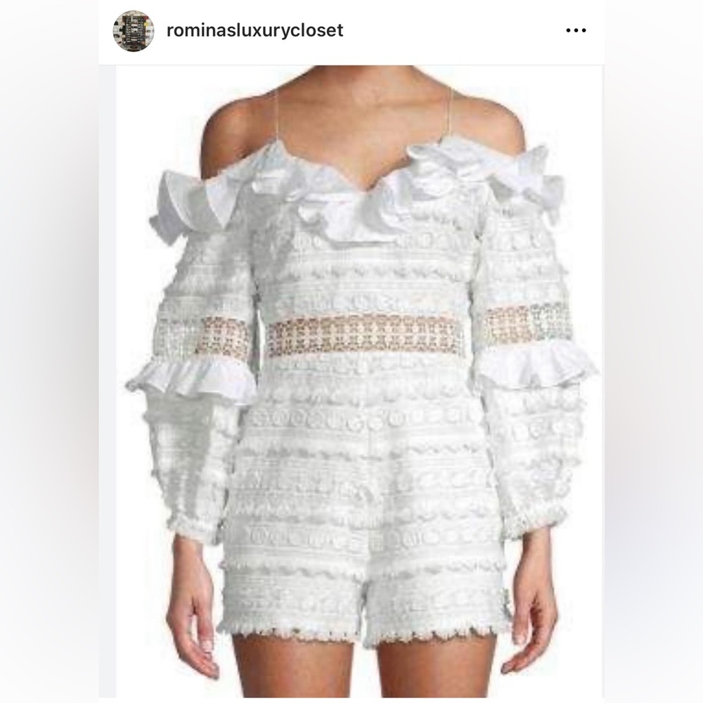 🤍ALEXIS “Ramyna” White Lace Romper 🤍